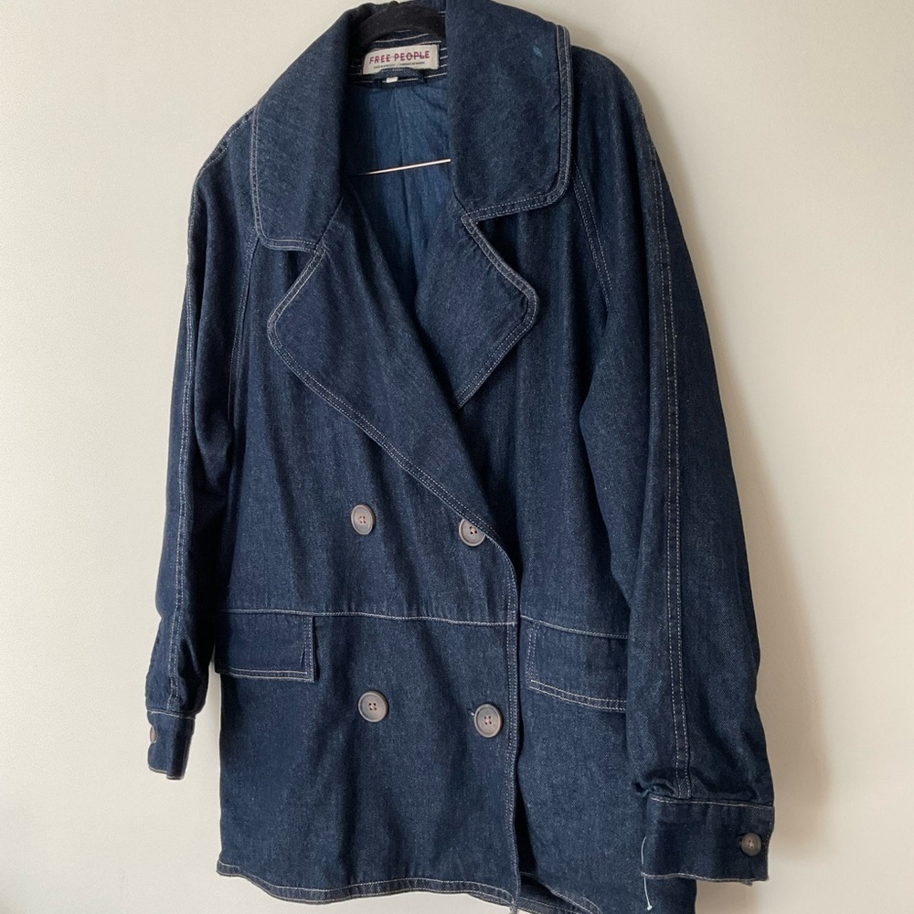 Free People Blue‎ Car Coat